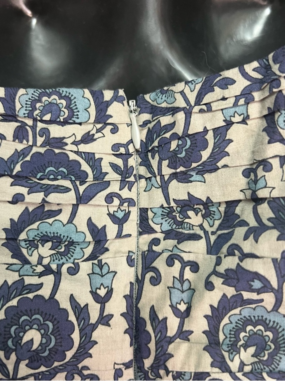 SOLD Mossimo Supply Co Floral Halter Maxi Dress Med Blue Cream Boho Cottagecore - Picture 6 of 8